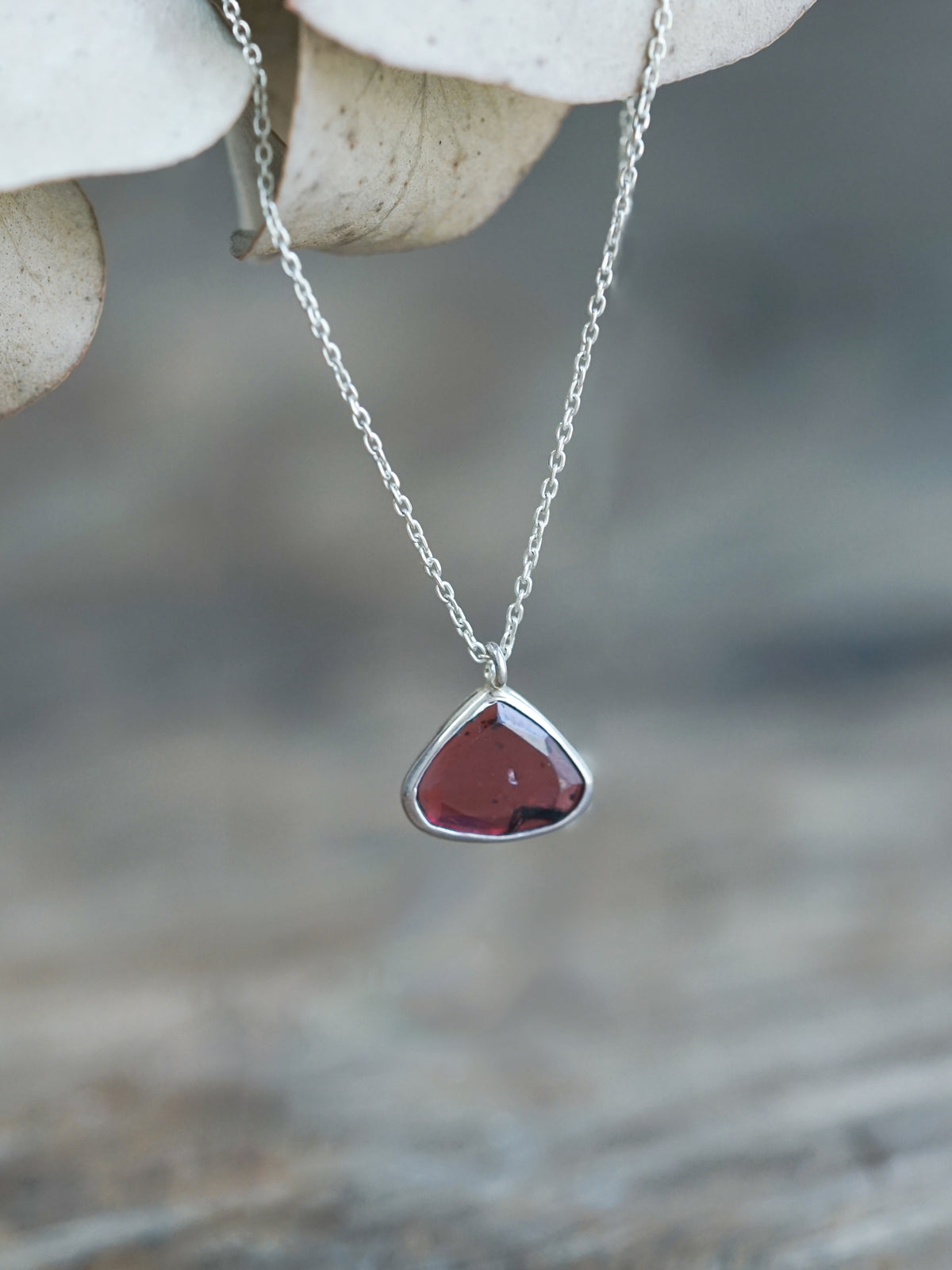 Rose Cut Garnet Necklace