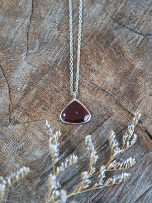 Rose Cut Garnet Necklace