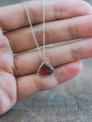 Rose Cut Garnet Necklace
