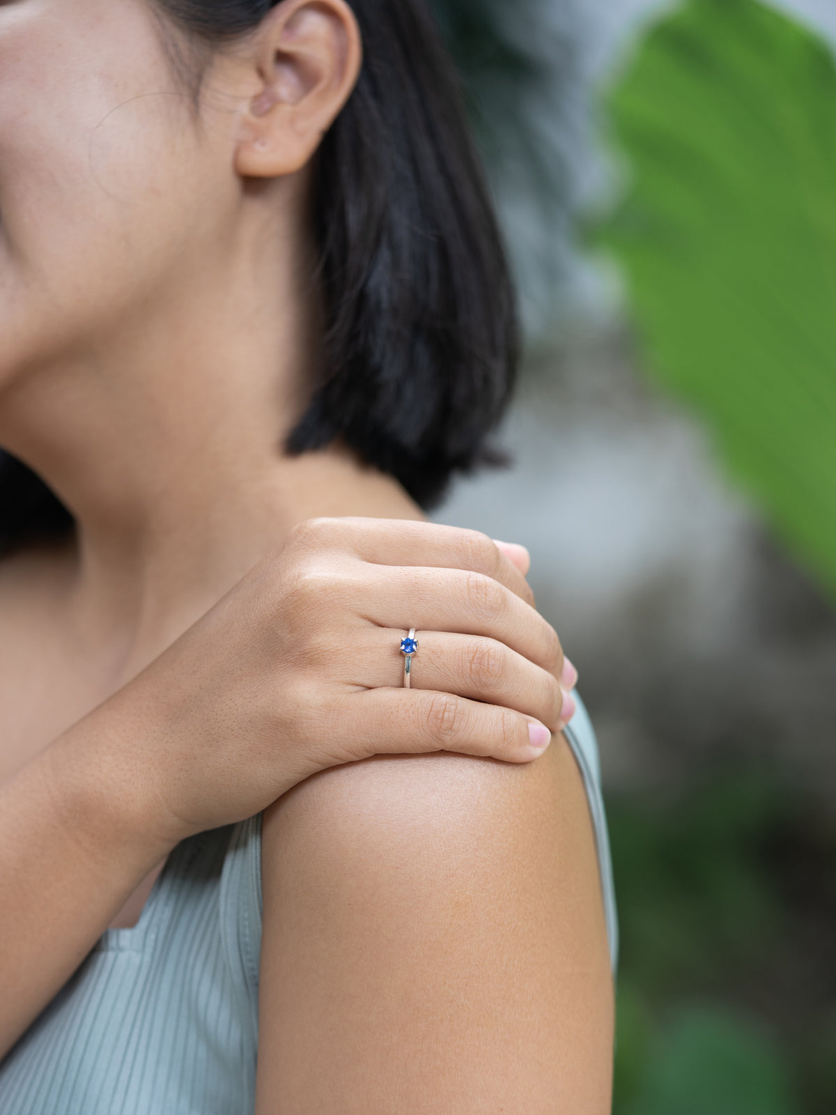 Blue Sapphire Ring in Silver - Gardens of the Sun | Ethical Jewelry