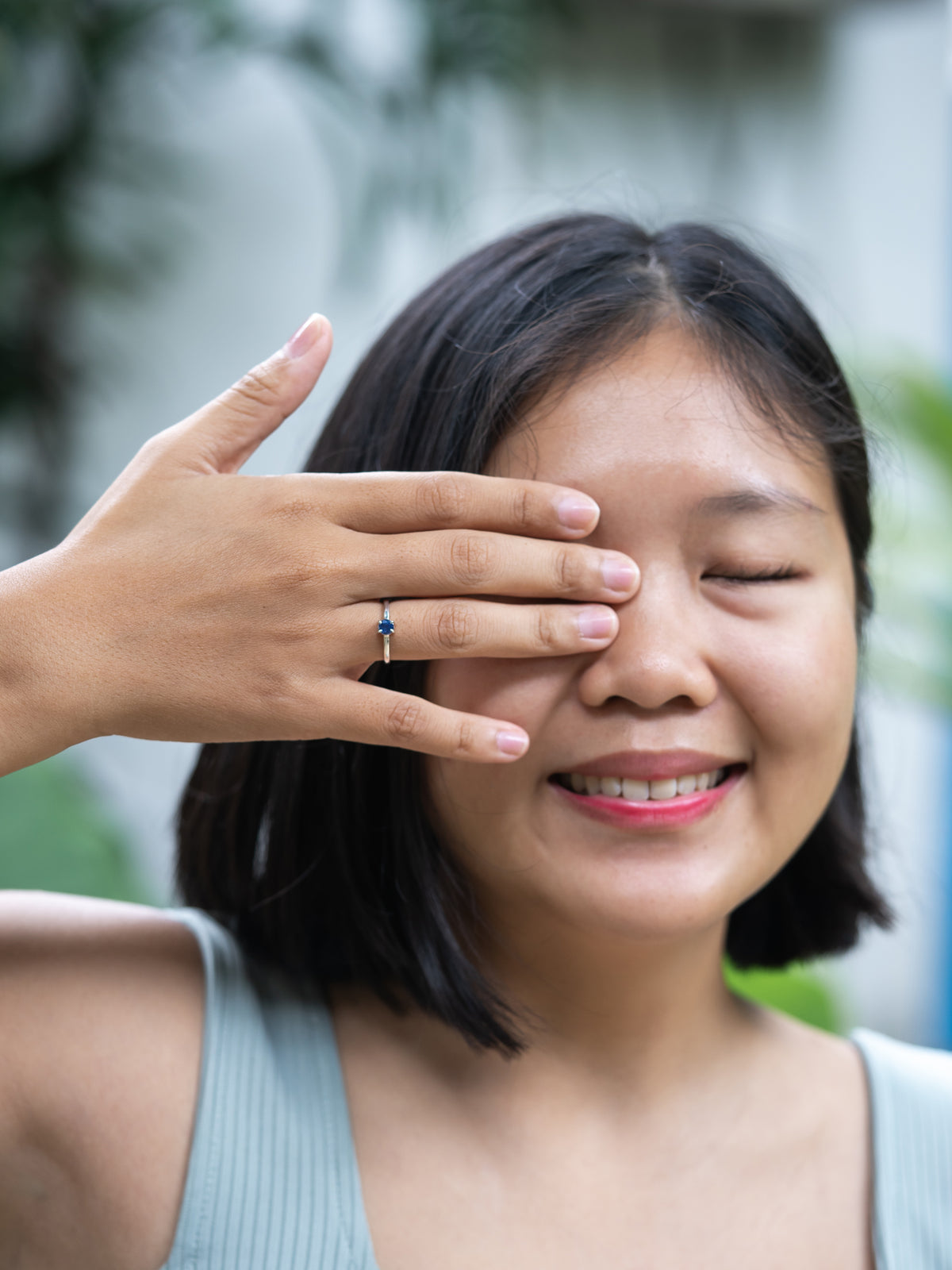 Blue Sapphire Ring in Silver - Gardens of the Sun | Ethical Jewelry