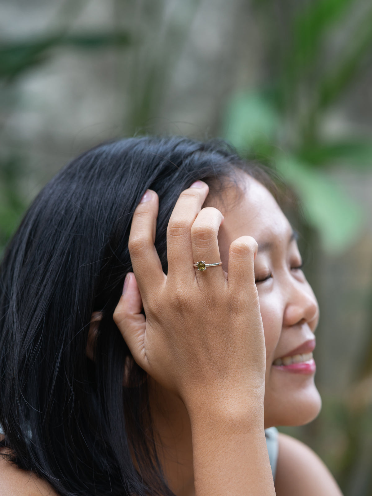 Olive Green Tourmaline Ring - Gardens of the Sun | Ethical Jewelry