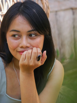 Smoky Quartz Ring in Sterling Silver