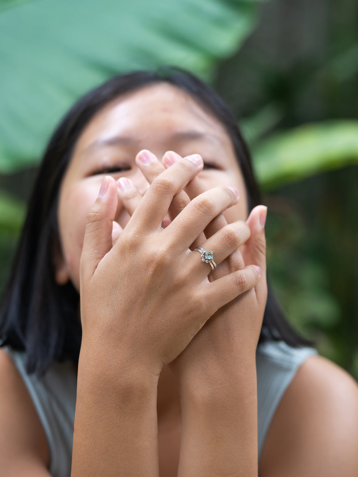 Topaz and Pink Sapphire Ring Set - Gardens of the Sun | Ethical Jewelry