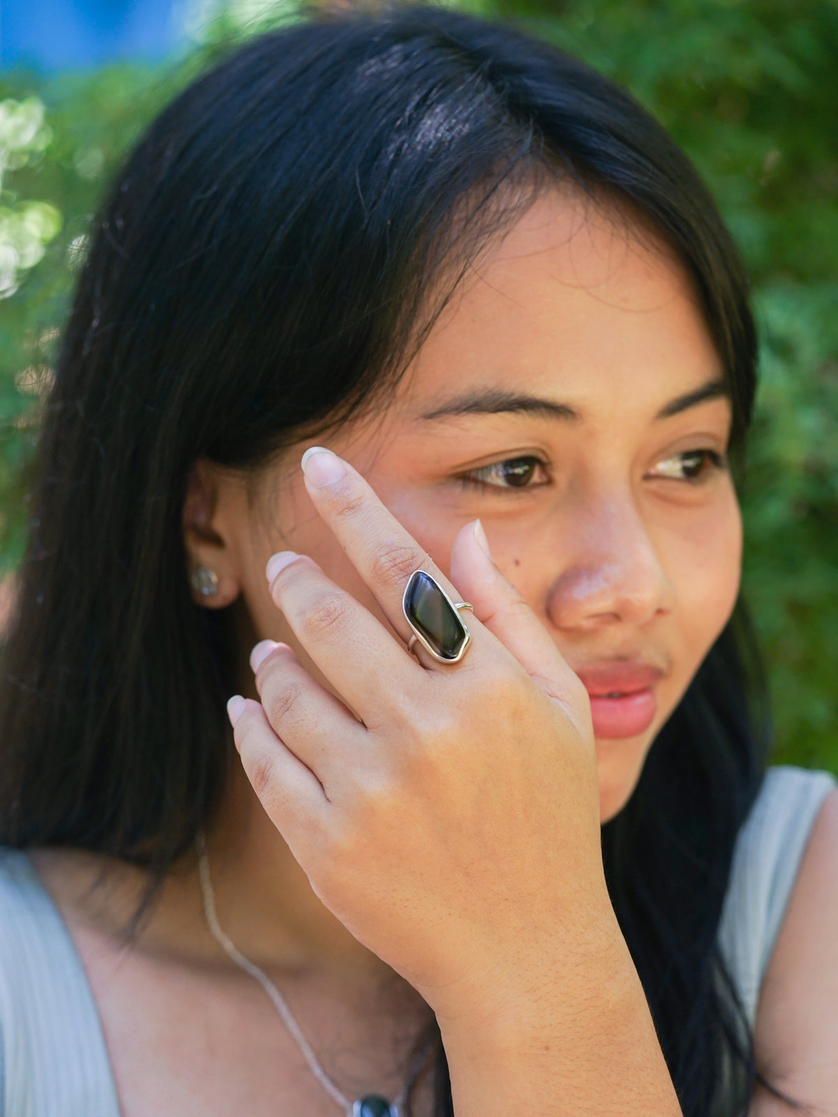 Smoky Quartz Ring in Sterling Silver