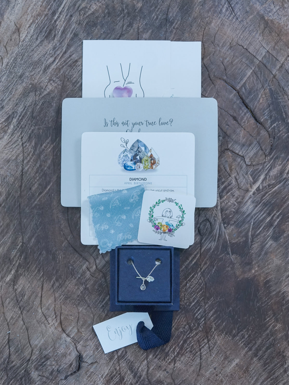 Diamond Slice and Citrine Necklace