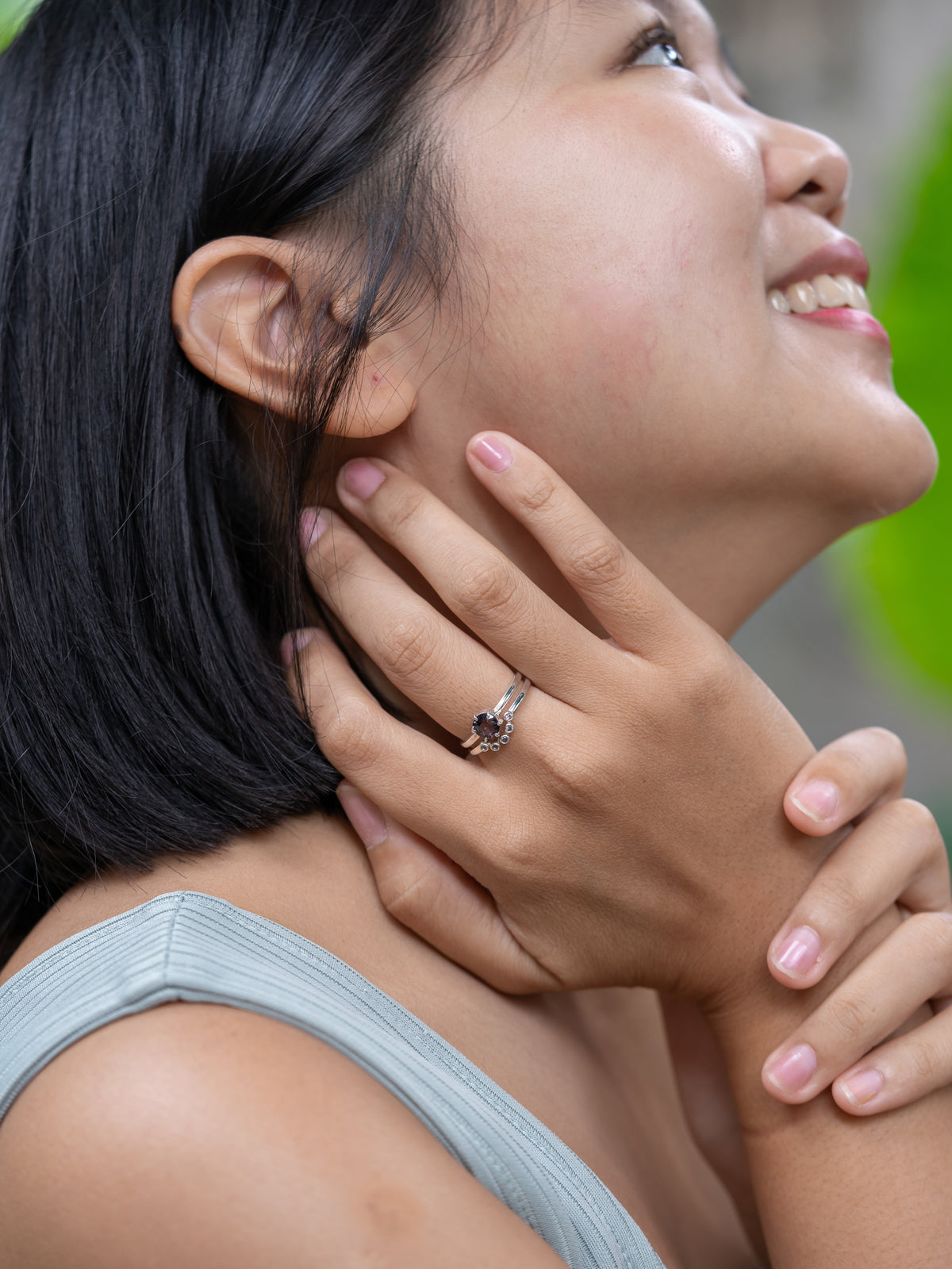 Purple Spinel Ring Set  - Gardens of the Sun | Ethical Jewelry