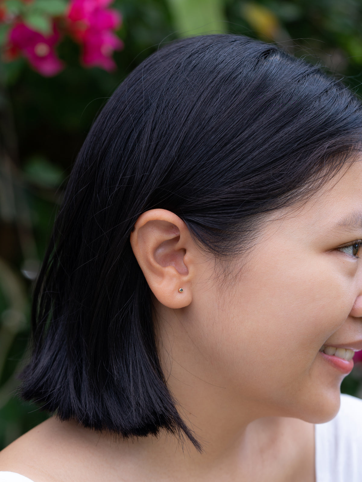 Salt and Pepper Diamond Earrings in Gold - Gardens of the Sun | Ethical Jewelry