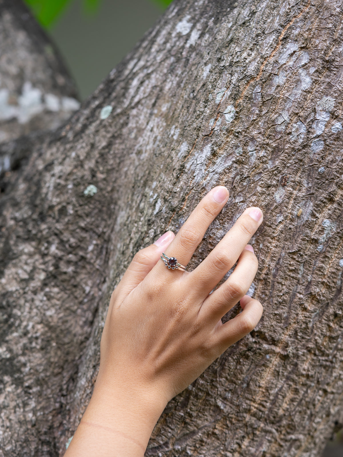 Purple Spinel Ring Set  - Gardens of the Sun | Ethical Jewelry