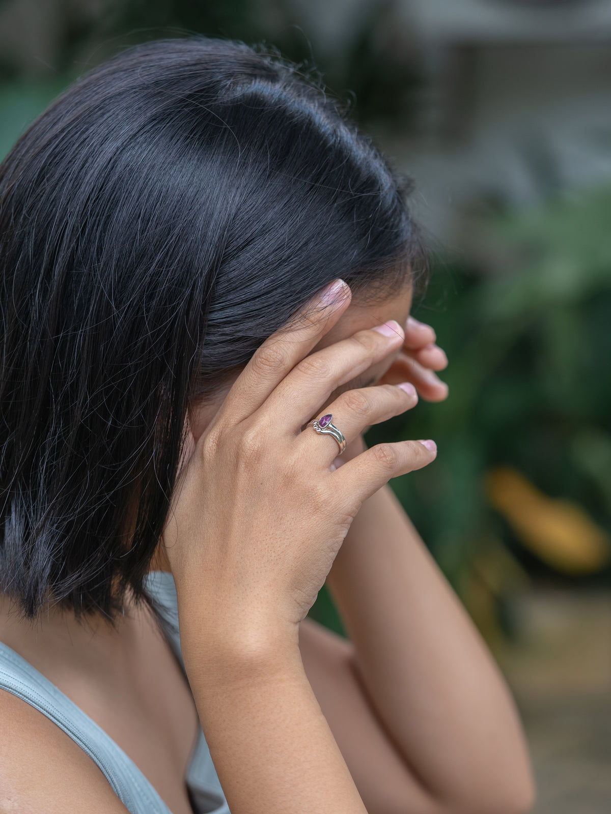 Pink Sapphire Ring Set - Gardens of the Sun | Ethical Jewelry