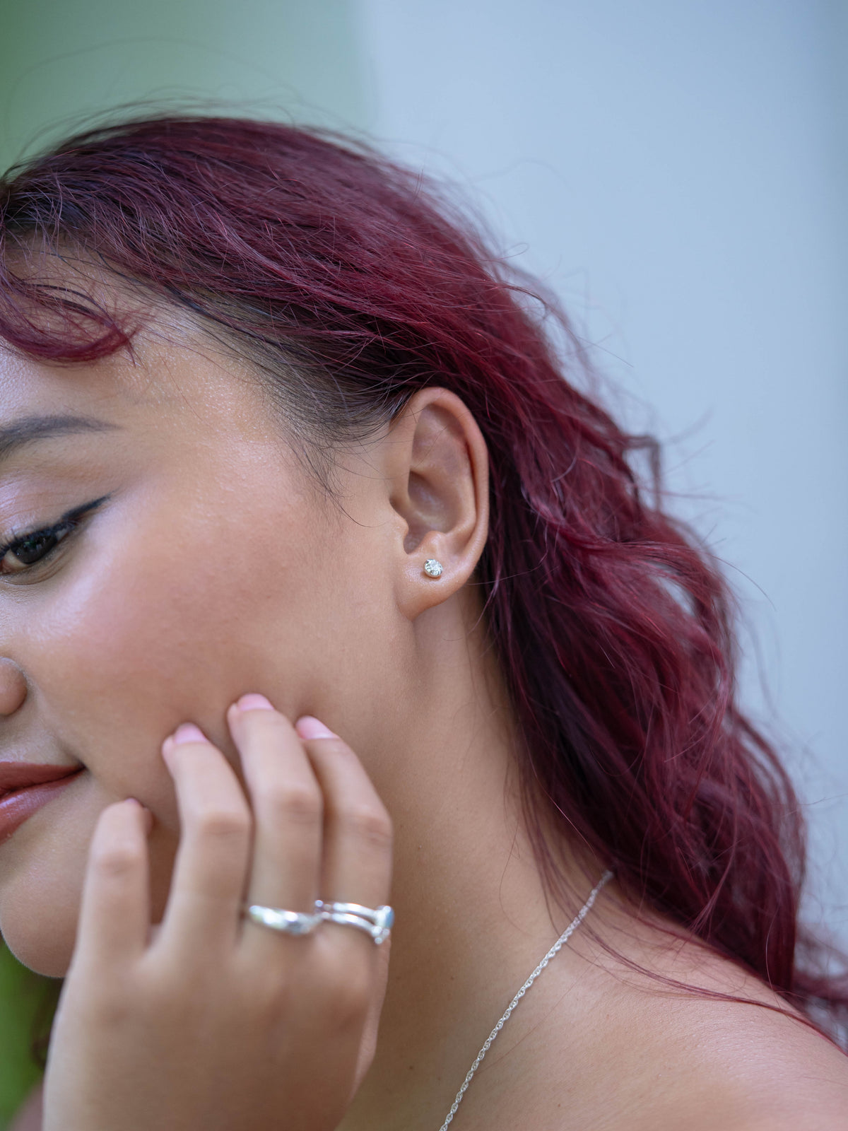 Moonstone Flower Earrings