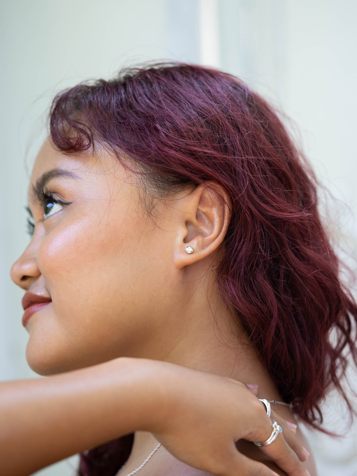Moonstone Flower Earrings