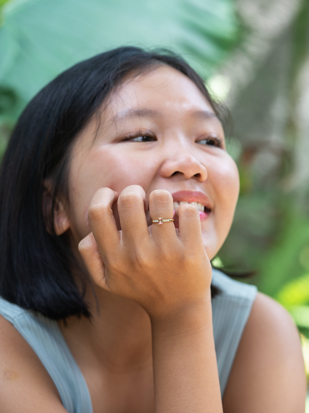 Pink Tourmaline Ring in Ethical Gold - Gardens of the Sun | Ethical Jewelry