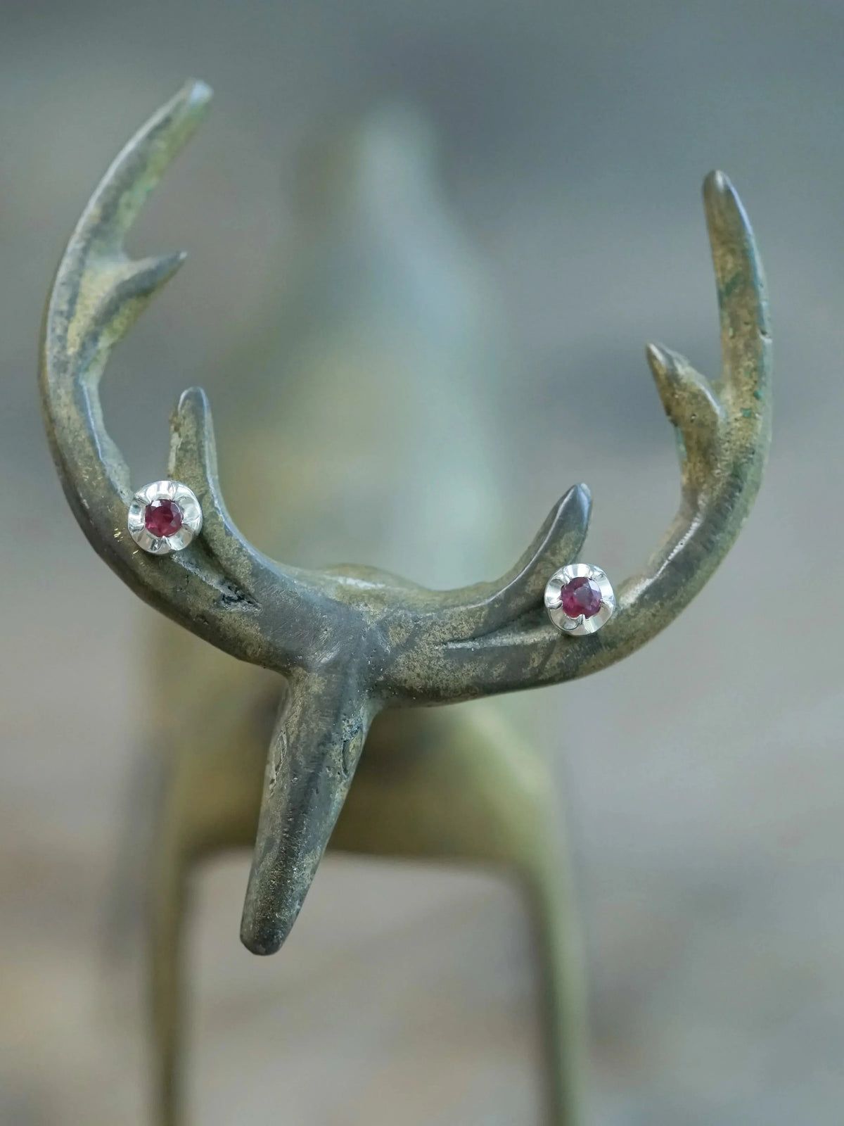 Garnet Flower Earrings