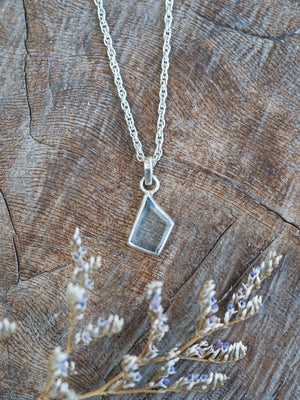 Geometric Aquamarine Necklace