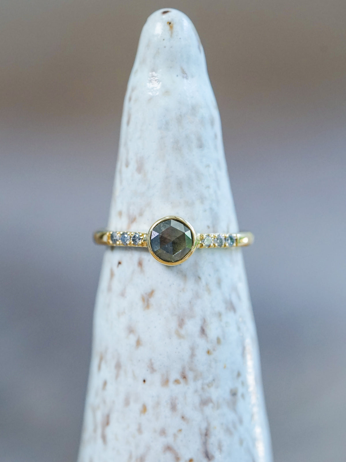 Green Diamond Ring in Gold - Gardens of the Sun | Ethical Jewelry
