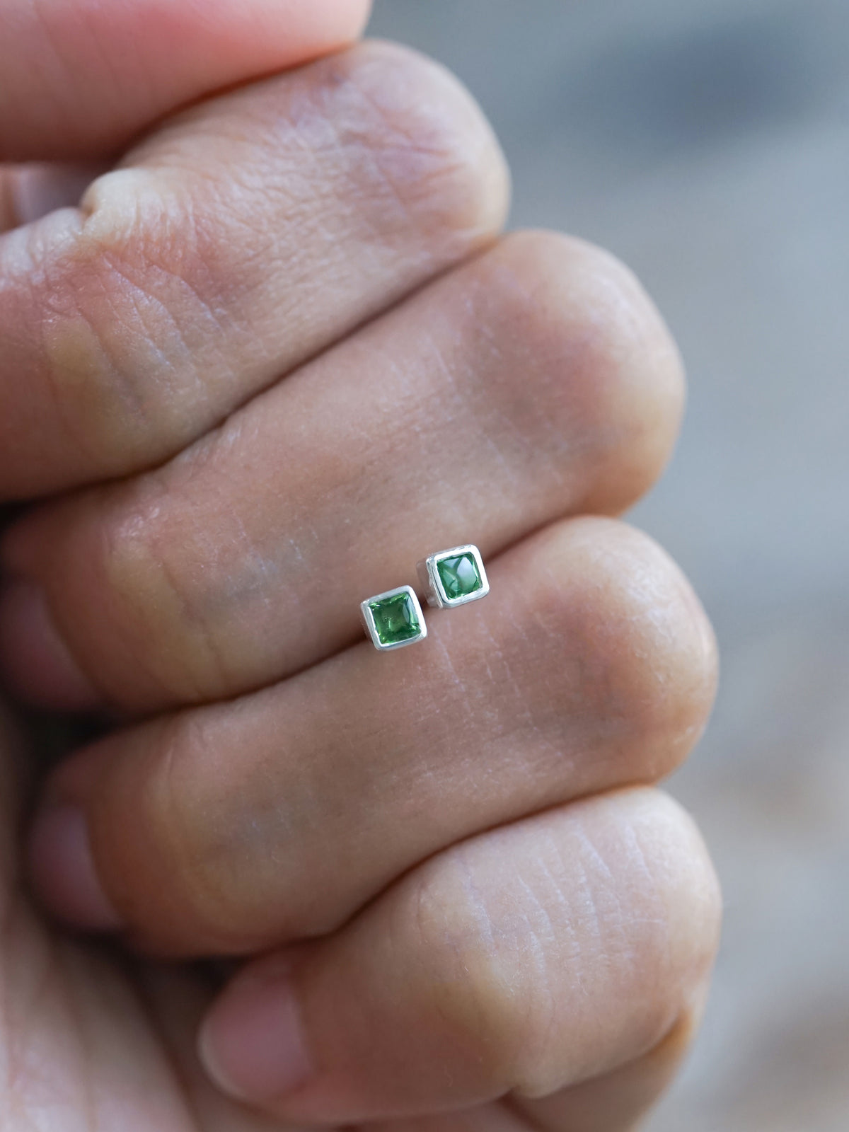 Green Garnet Earrings - Gardens of the Sun | Ethical Jewelry