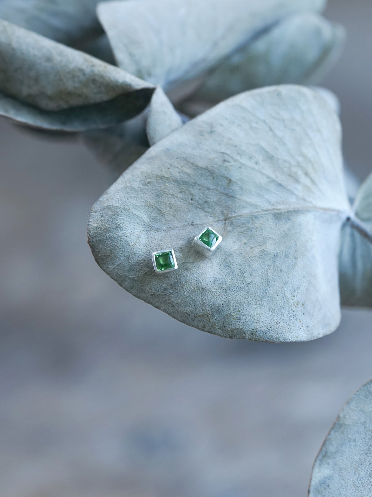 Green Garnet Earrings - Gardens of the Sun | Ethical Jewelry