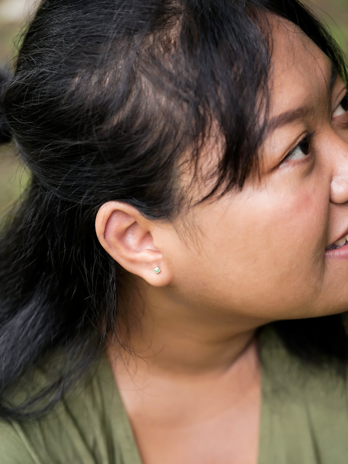 Green Garnet Earrings - Gardens of the Sun | Ethical Jewelry