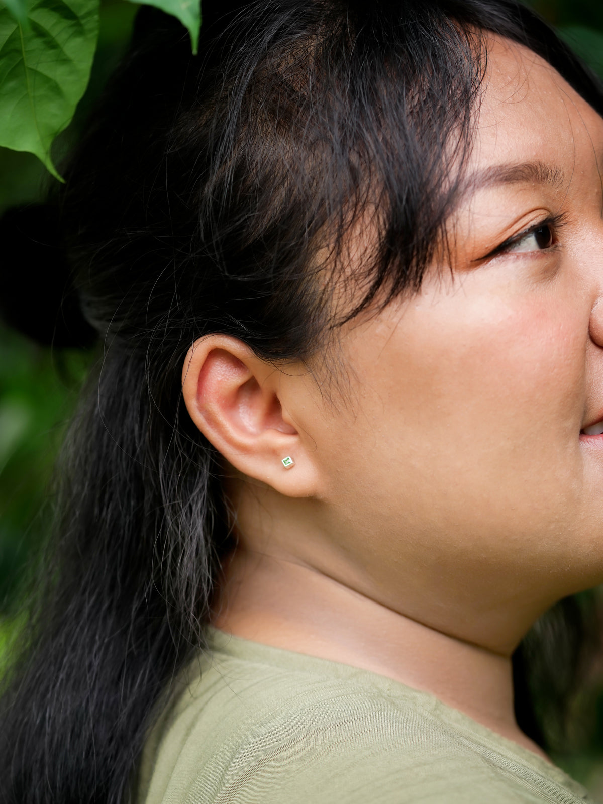 Green Garnet Earrings - Gardens of the Sun | Ethical Jewelry