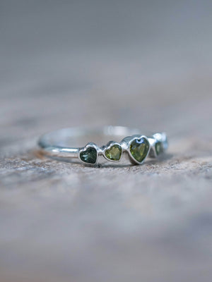 Green Tourmaline Heart Ring