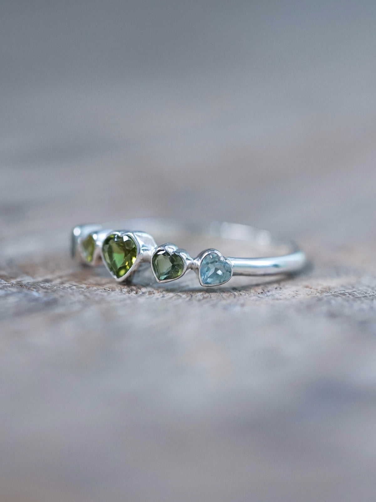 Green Tourmaline Heart Ring