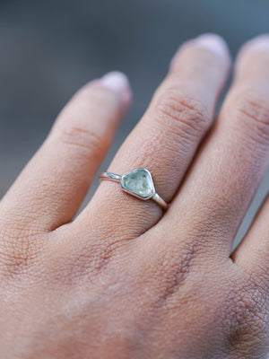 Green Montana Sapphire and Diamond Ring