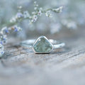 Green Montana Sapphire and Diamond Ring in Silver