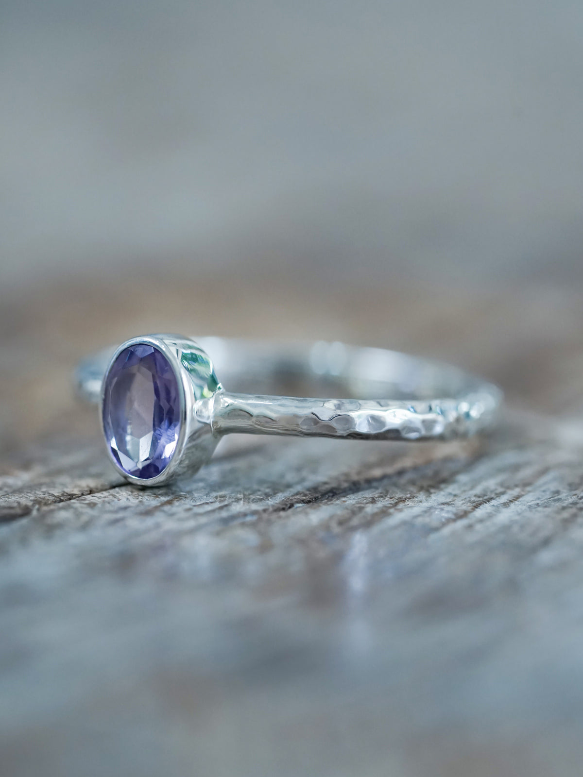 Hammered Amethyst Ring - Gardens of the Sun | Ethical Jewelry