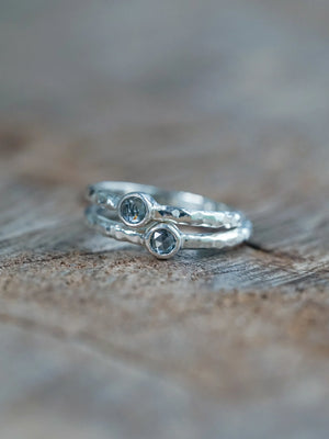 Hammered Sapphire Ring