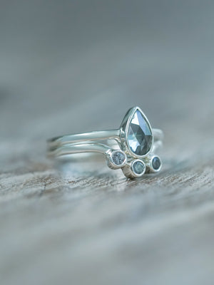 Handcrafted Rose Cut Spinel Ring Set