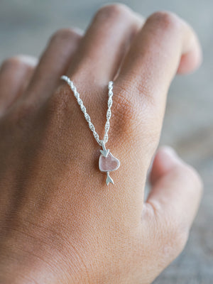 Rose Quartz Heart Necklace