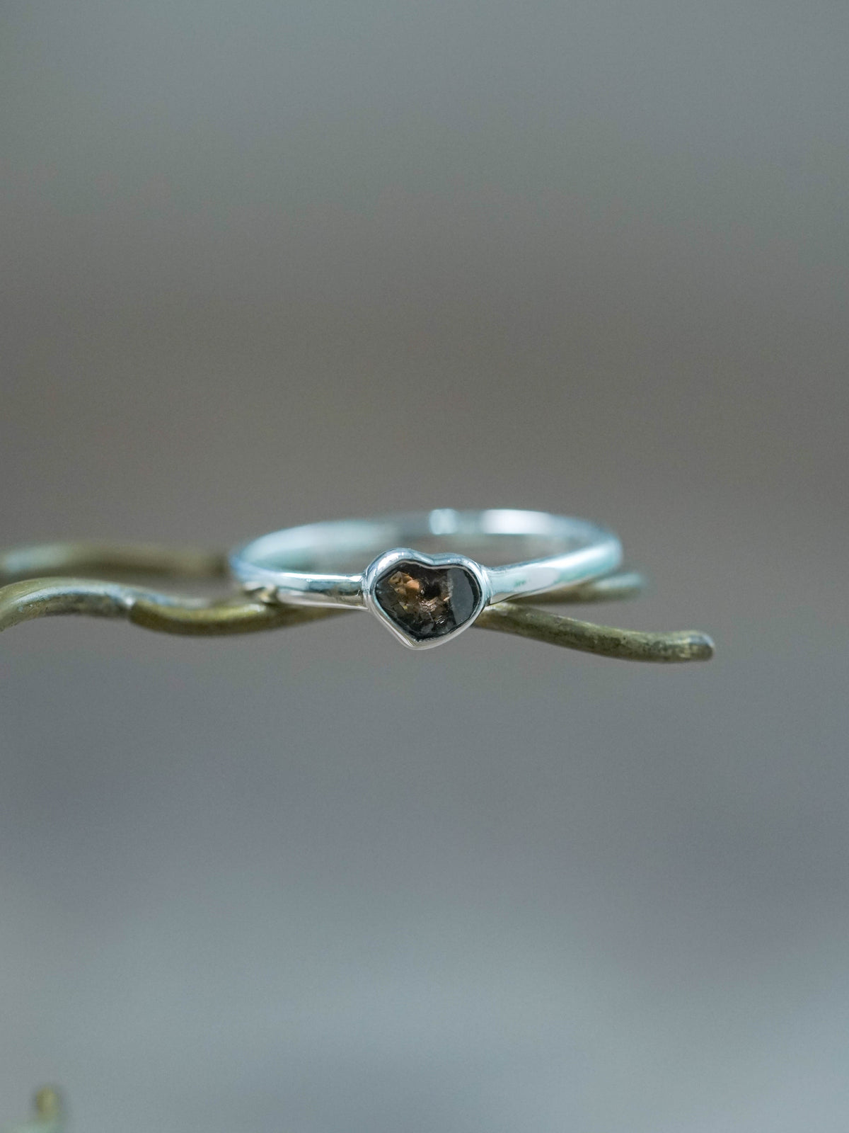 Heart Shaped Diamond Ring in Silver