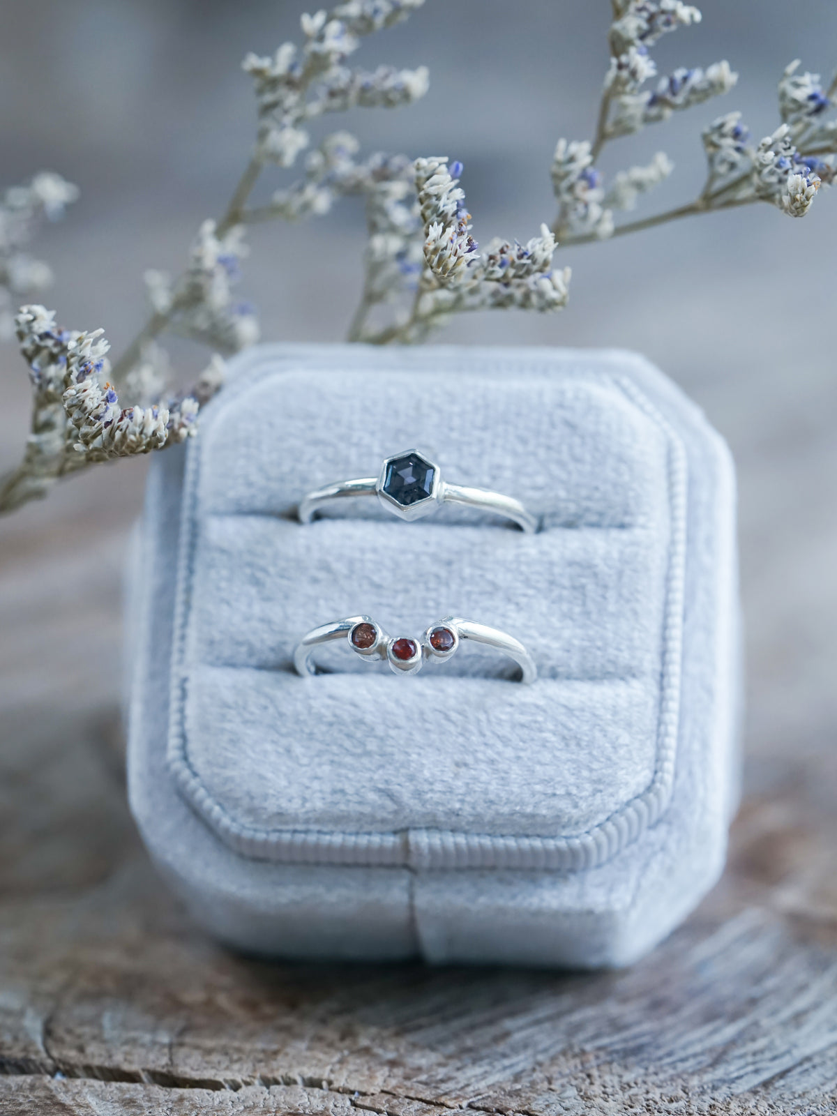 Hexagon Spinel Ring Set - Gardens of the Sun | Ethical Jewelry