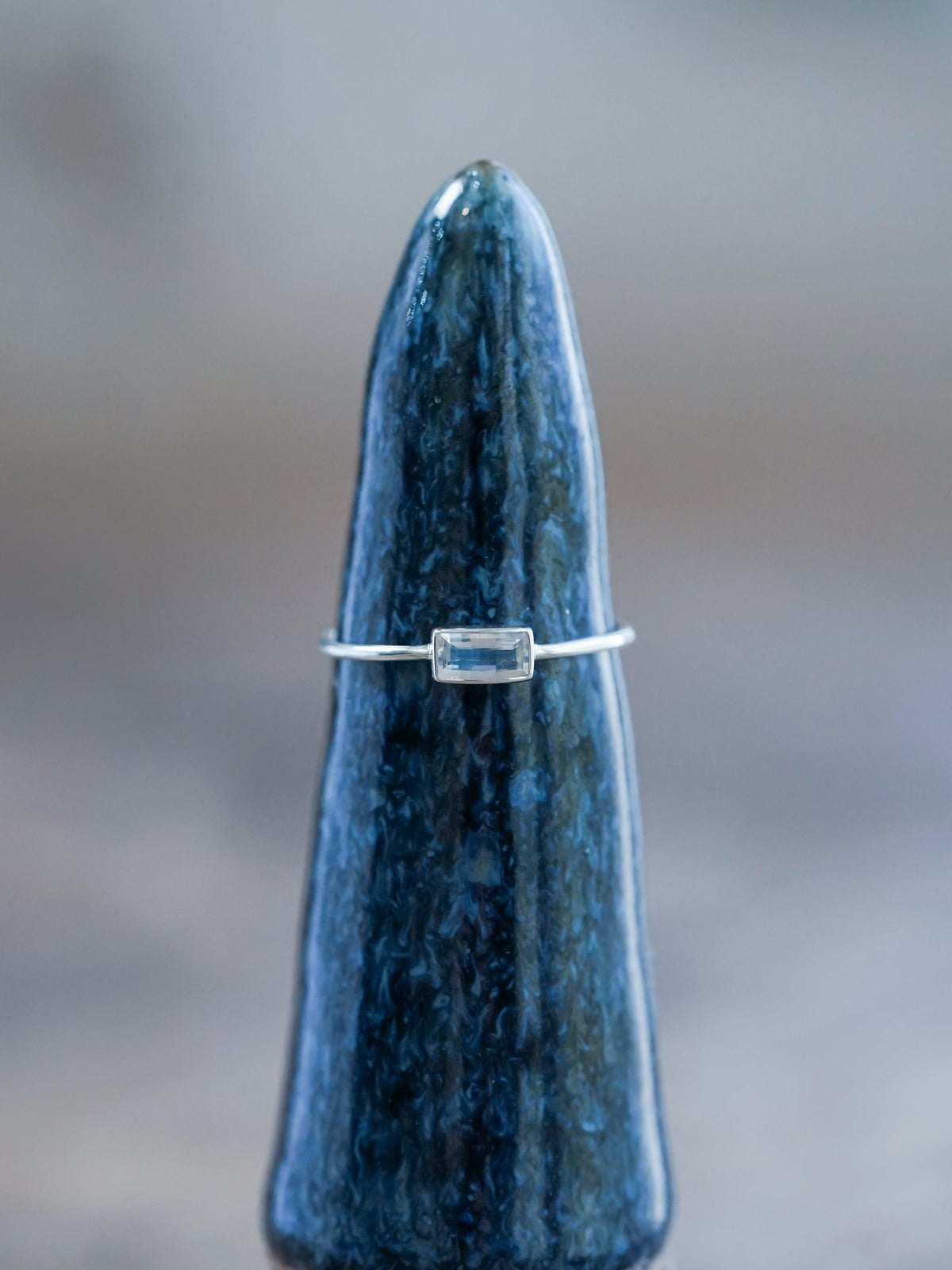 Horizontal Baguette Moonstone Ring - Gardens of the Sun | Ethical Jewelry