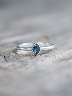 Kite Blue Sapphire Ring - size 6.5