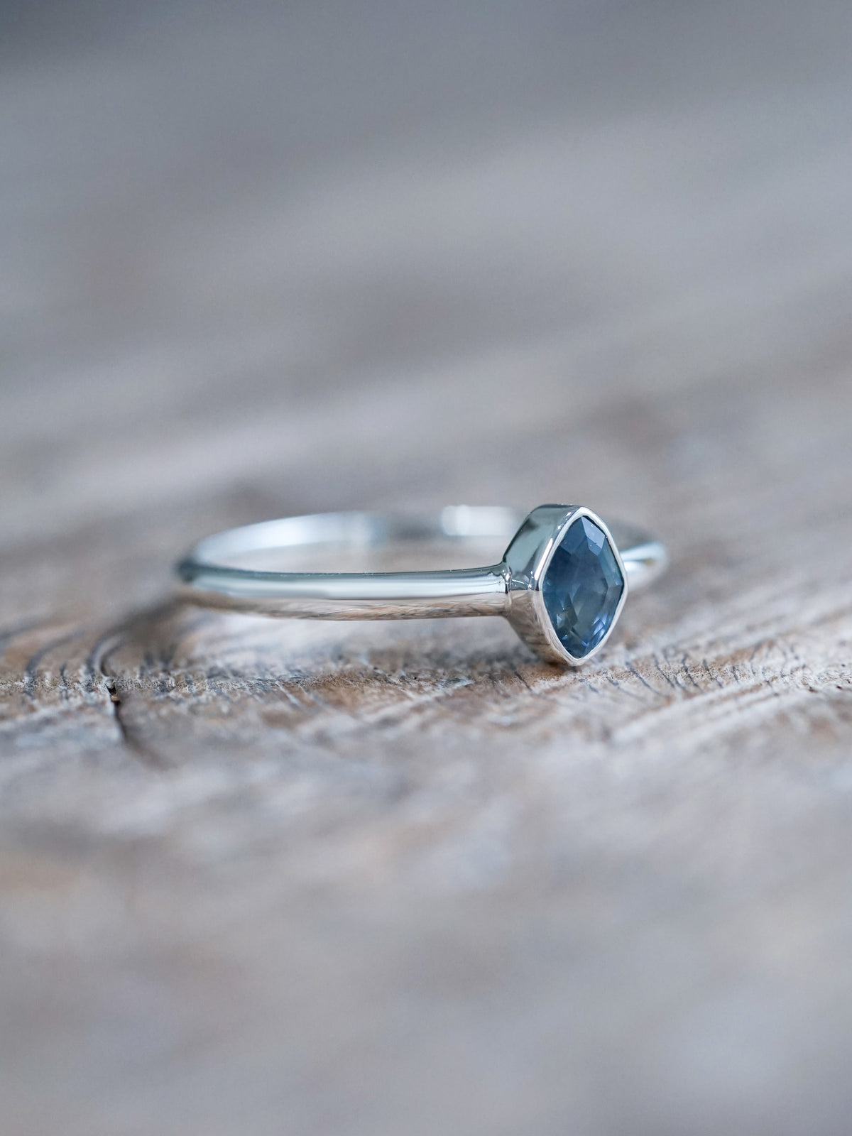 Kite Blue Sapphire Ring - size 6.5