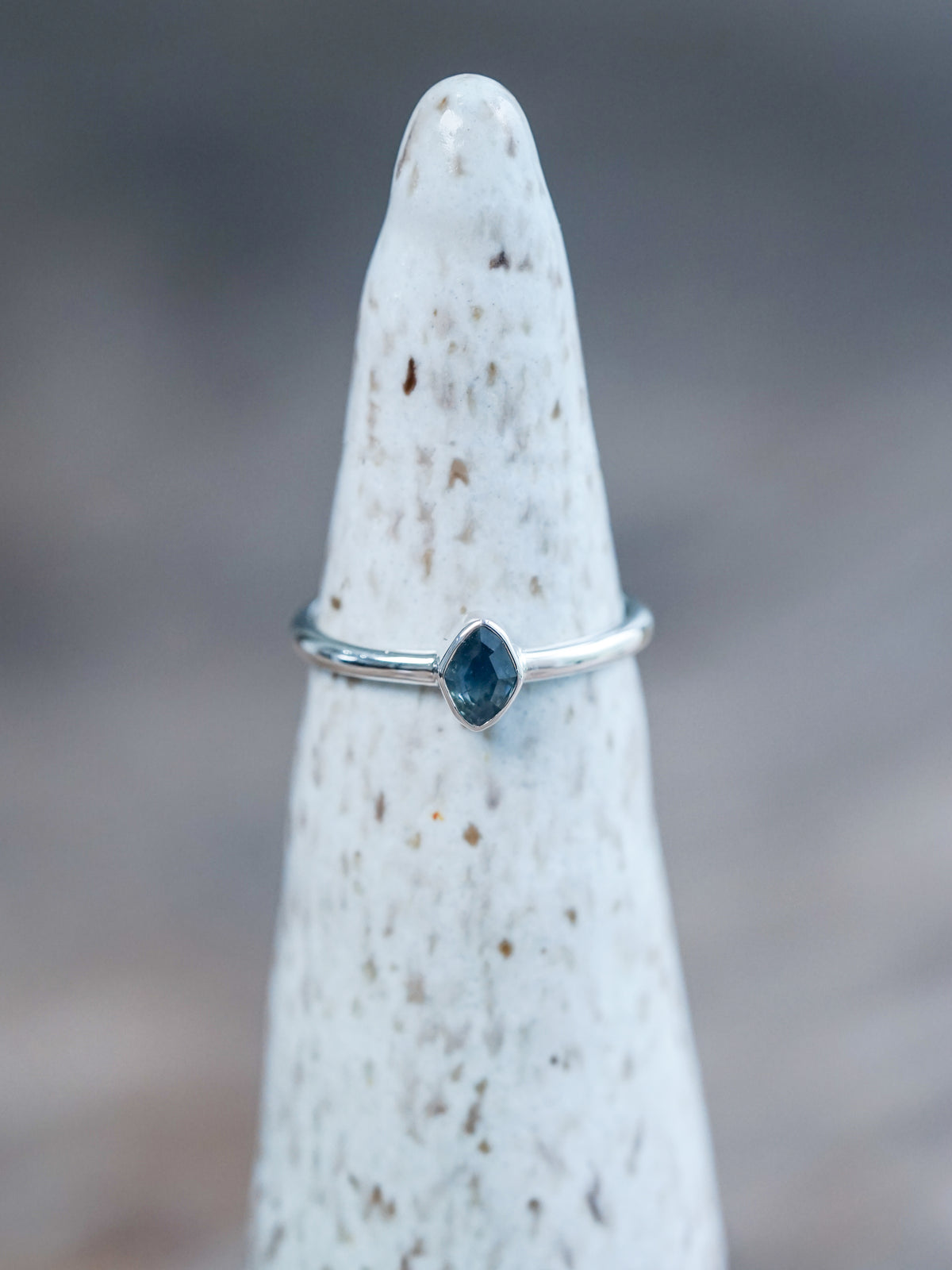 Kite Blue Sapphire Ring - size 6.5