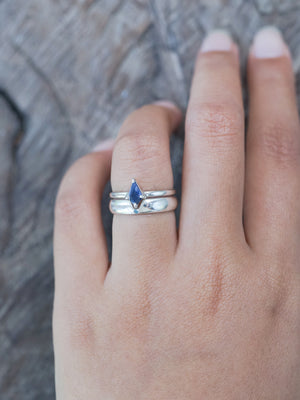 Kite Sapphire and Blue Diamond Ring Set - Gardens of the Sun | Ethical Jewelry