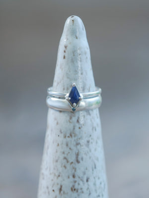 Kite Sapphire and Blue Diamond Ring Set - Gardens of the Sun | Ethical Jewelry