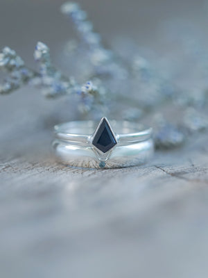 Kite Sapphire and Blue Diamond Ring Set - Gardens of the Sun | Ethical Jewelry