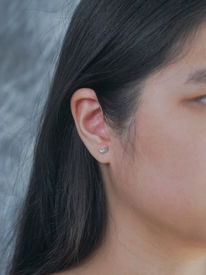 Kite Diamond Earrings in recycled sterling silver