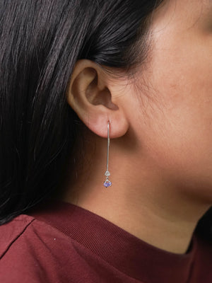 Labradorite and Jungle Sapphire Earrings