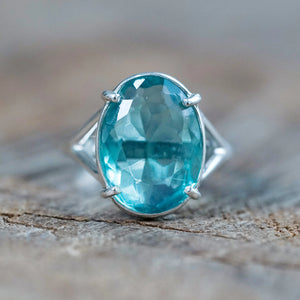 Large Fluorite Ring in Sterling Silver