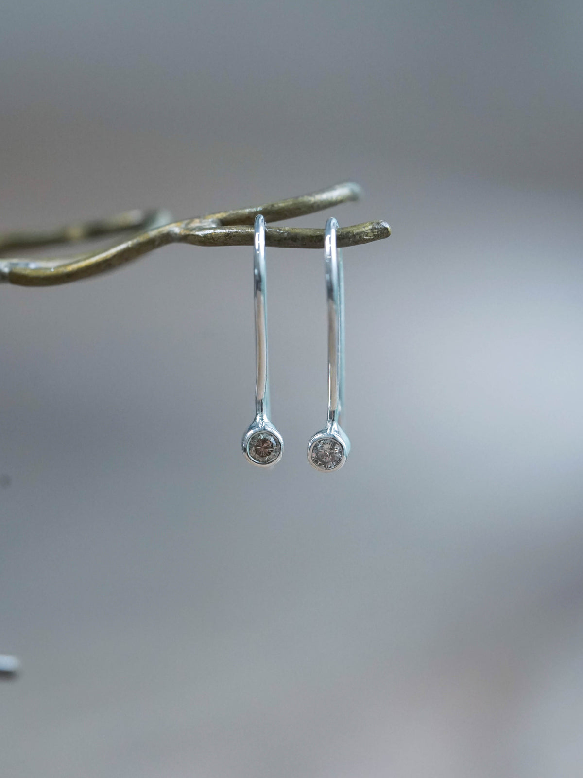 Long Borneo Diamond Earrings