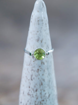Peridot and Green Garnet Ring - Size 8