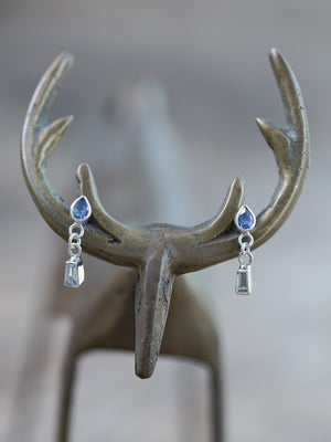 Tanzanite and Zircon Earrings