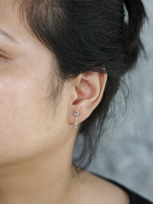 Tanzanite and Zircon Earrings