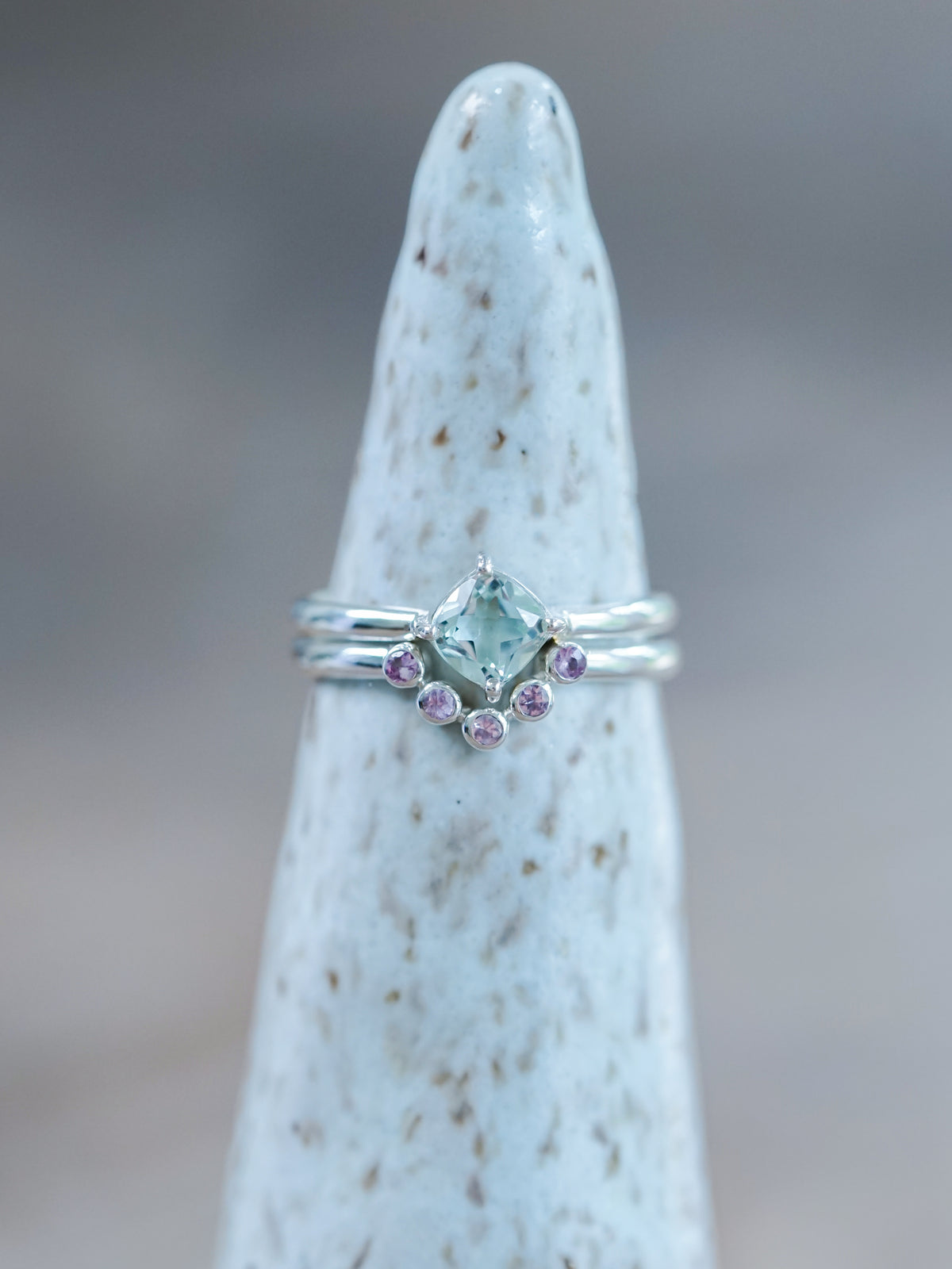 Topaz and Pink Sapphire Ring Set - Gardens of the Sun | Ethical Jewelry