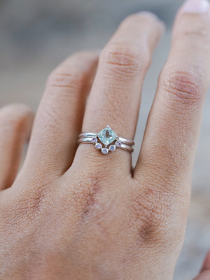 Topaz and Pink Sapphire Ring Set - Gardens of the Sun | Ethical Jewelry
